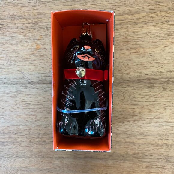 Brand New John Derian for Target Glass Cat Ornament, Christmas, black, Halloween - Picture 2 of 7
